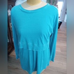 Calvin Klein Performance Women's Size XL Turquoise Long Sleeve Top